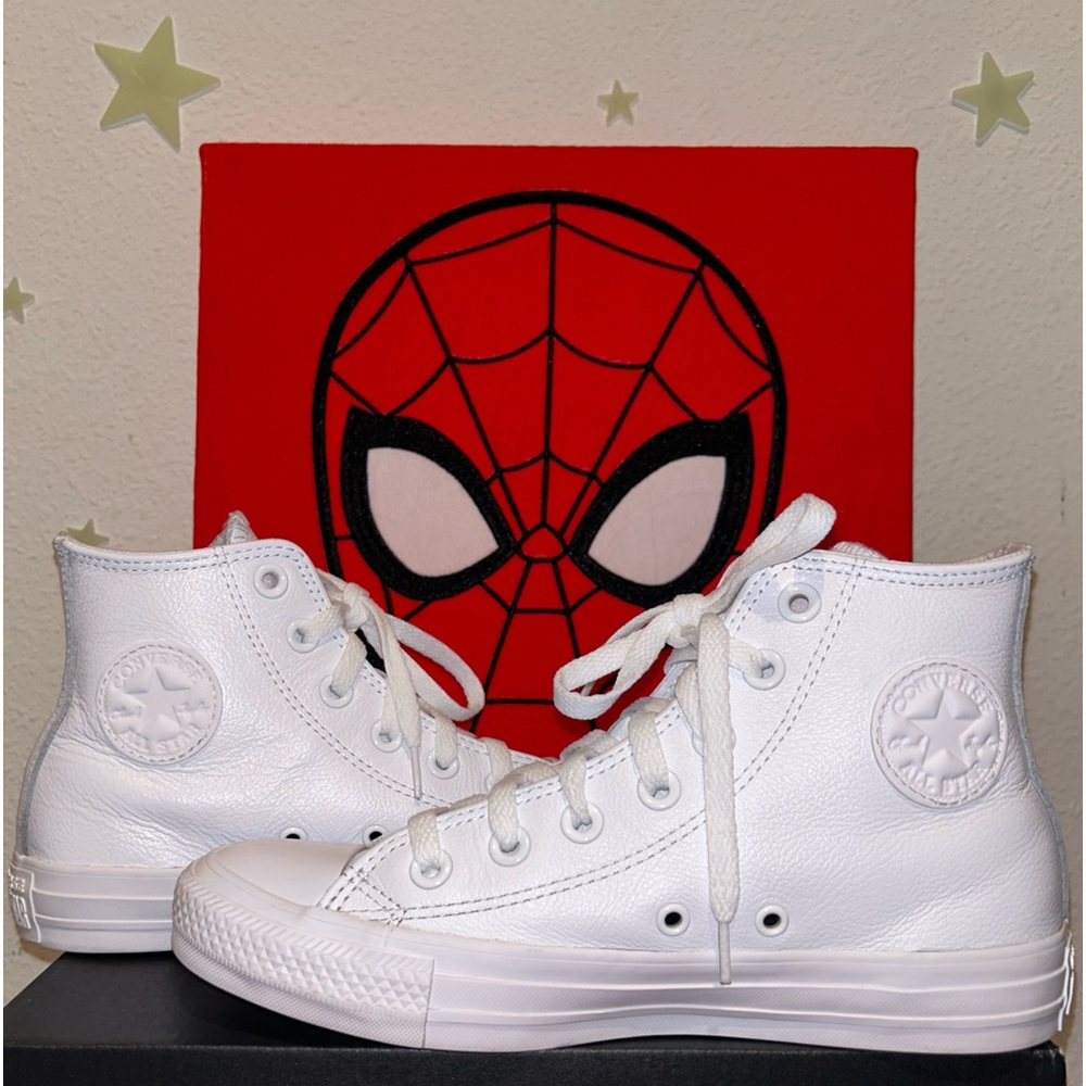 White Converse High Tops